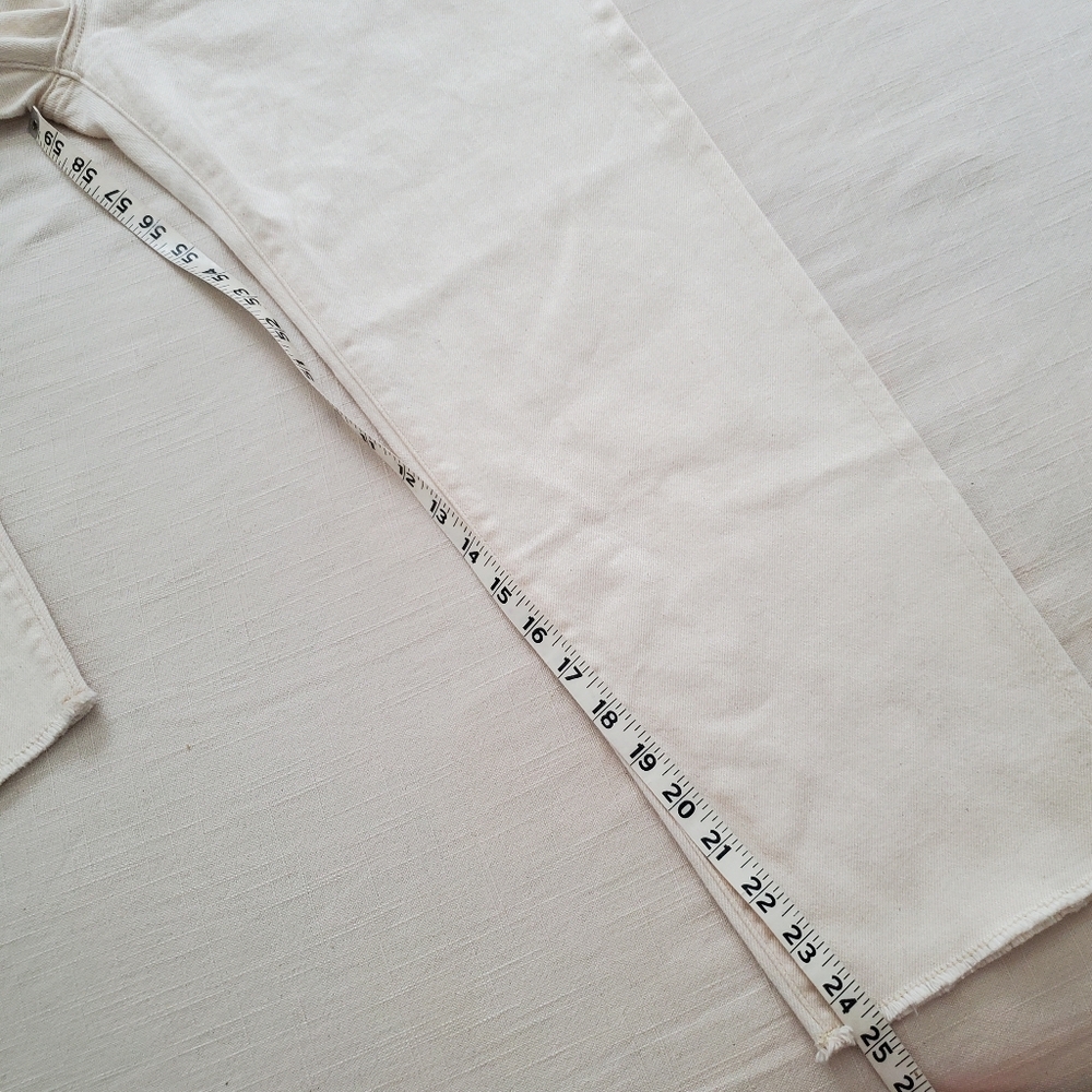 Vince Cream Jeans Denim Cropped Ankle Pants 100% Cotton 28 Womens 32 Inch Waist - Picture 8 of 12